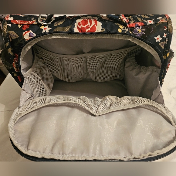 Ju-Ju-Be Navy Blue and Red Midnight Posy Floral Baby Bag - Picture 8 of 8